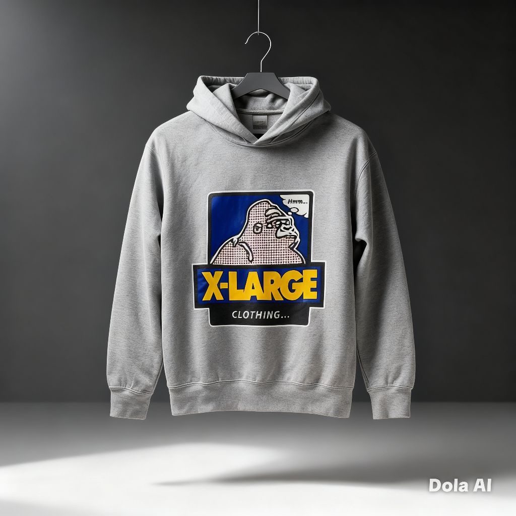 Hoodie X-Large unisex fupl tag hoodie kong pria misty