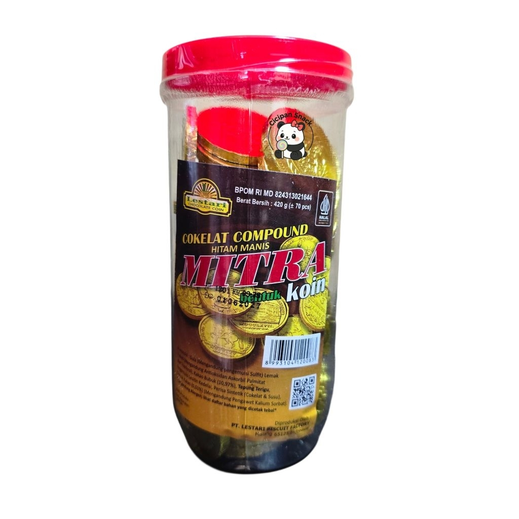 exp Jan 2027 - 1 Jar (70pcs) Coklat MITRA Cokelat Koin Emas  Mitra  dalam Toples (Jar) Chocolate Coi