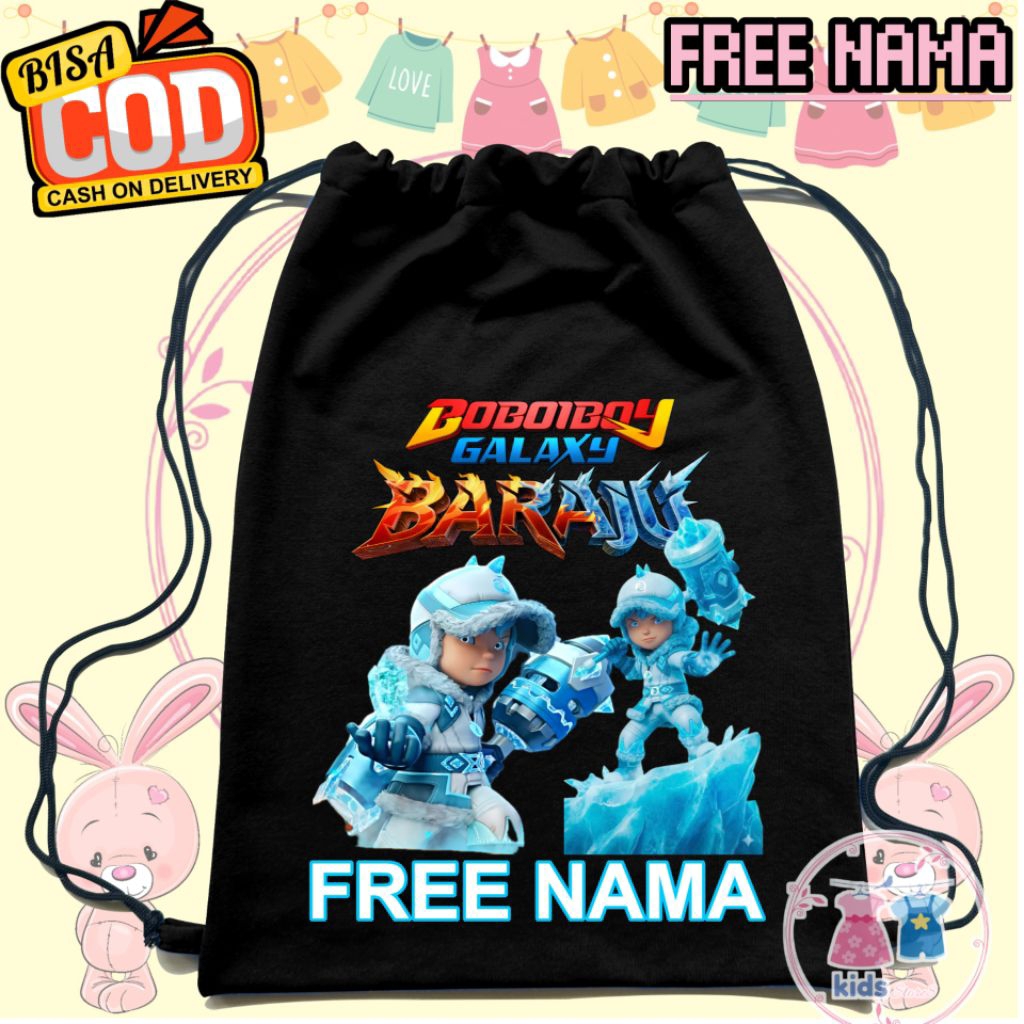 TAS SERUT ANAK BOBOIBOY BLIZZARD BOBOIBOY GALAXY BARAJU STRINGBAG TAS RANSEL ANAK PAUD TK SD