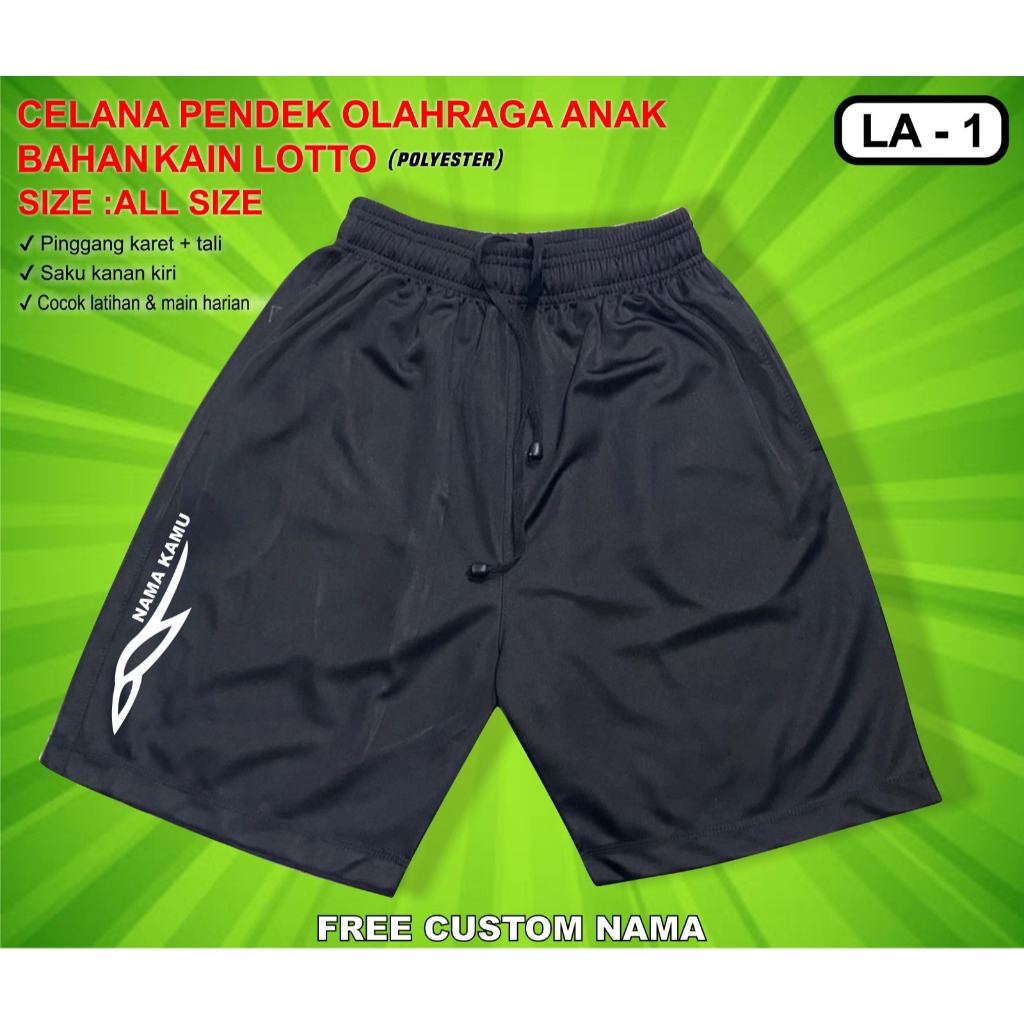 Celana pendek badminton anak kolor olahraga junior sport bulutangkis laki laki perempuan
