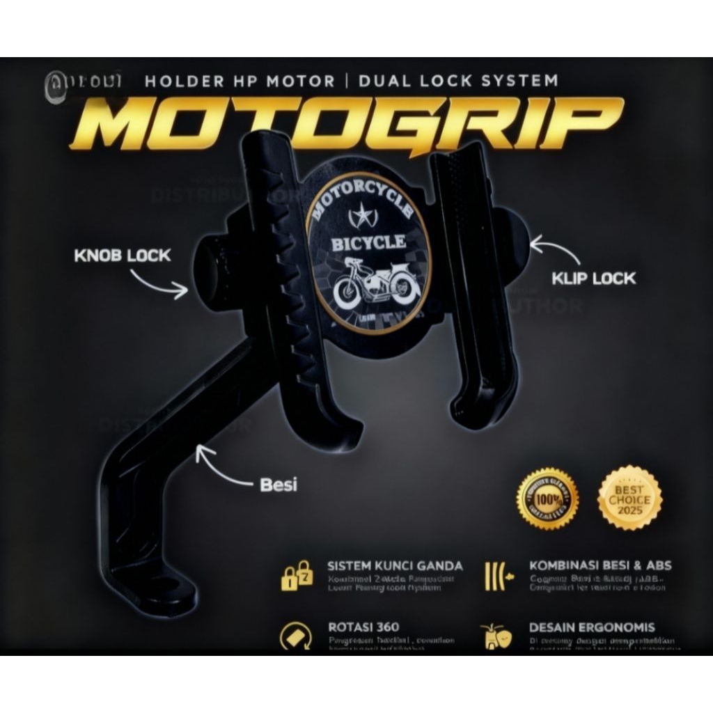 HOLDER PHONE SPION MOTOR  DOUBLE LOCK ANTI JAMBRET ANTI MALING