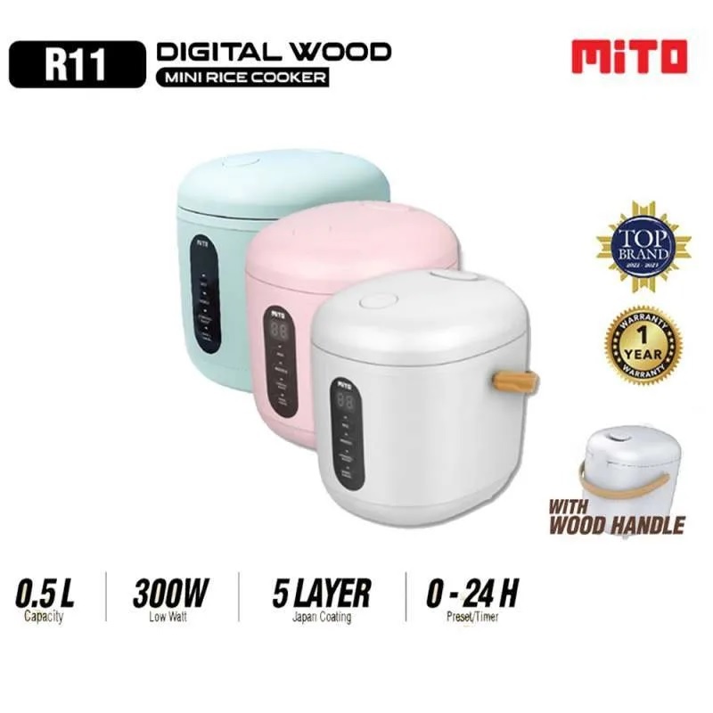 MITO Mini Rice Cooker - Penanak Nasi Praktis untuk Bekal & Traveling R11