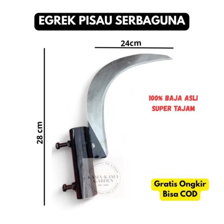 EGREK PISAU MULTIFUNGSI SERBAGUNA BAJA ASLI - Pisau Serbaguna Tajam - Egrek Sawit - Egrek buat Panen