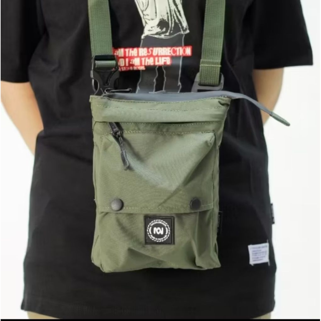 Troublemaker Sling Bag Unisex - Garwen Olive - Tas Selempang