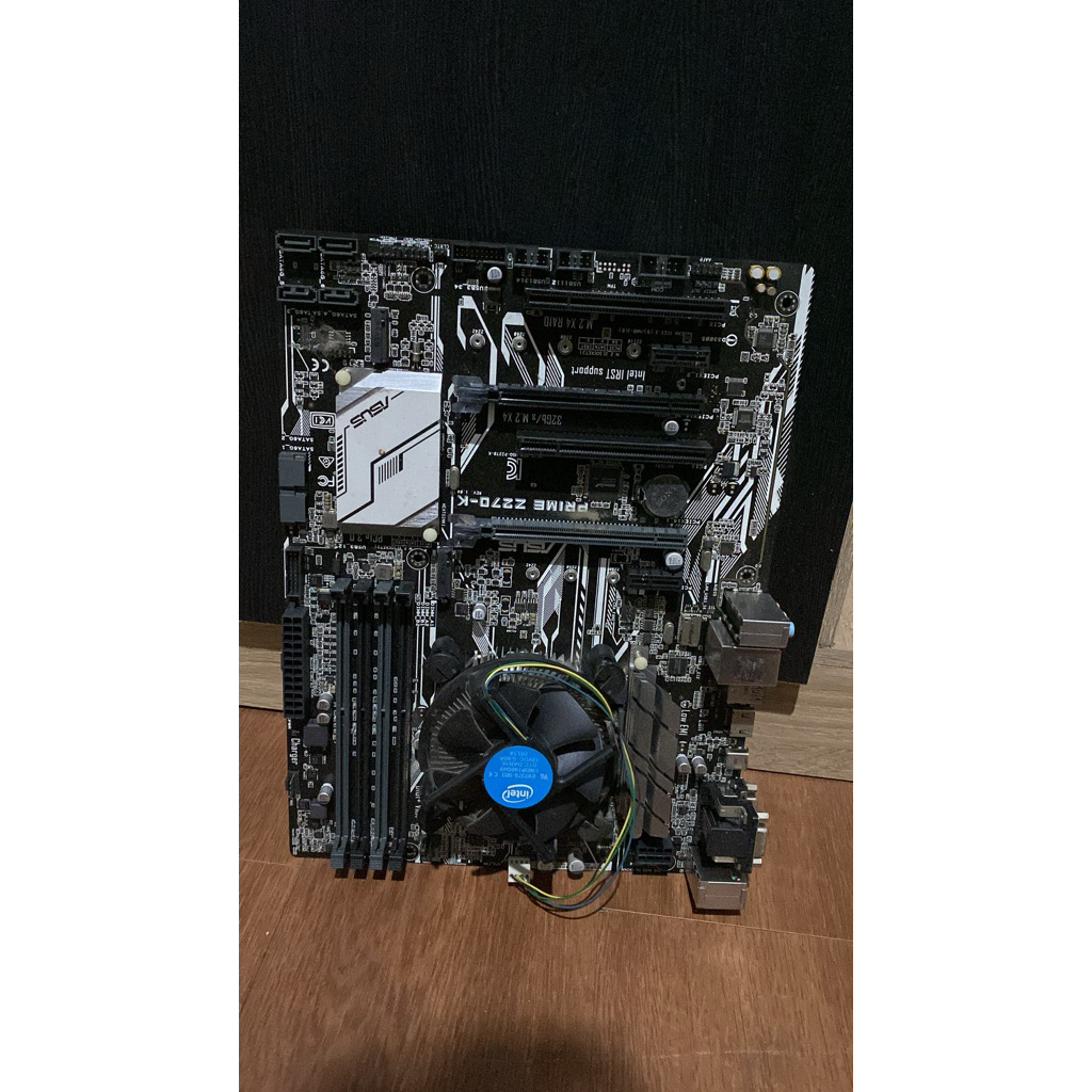Motherboard Asus Prime Z270-K intel LGA 1151 dengan prosesor i7-7700 + fan