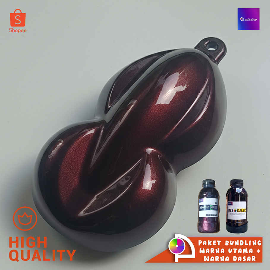 Pankaler Bundling Cat Midnight Red Merah Hati & Dasar Hitam Body Motor Velg NC