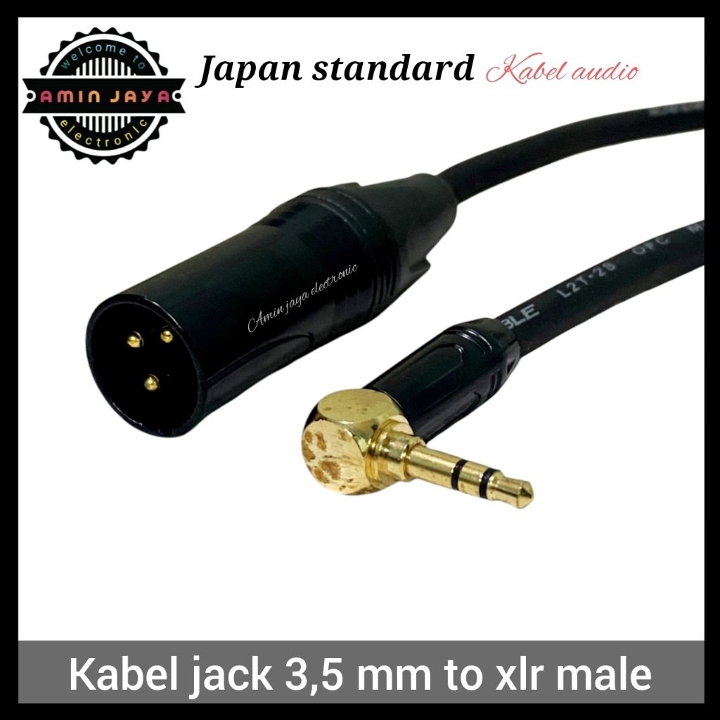 Kabel aux 3,5 to xlr male kabel hp ke mixer