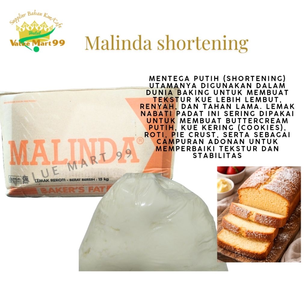 Malinda Shortening mentega putih repack