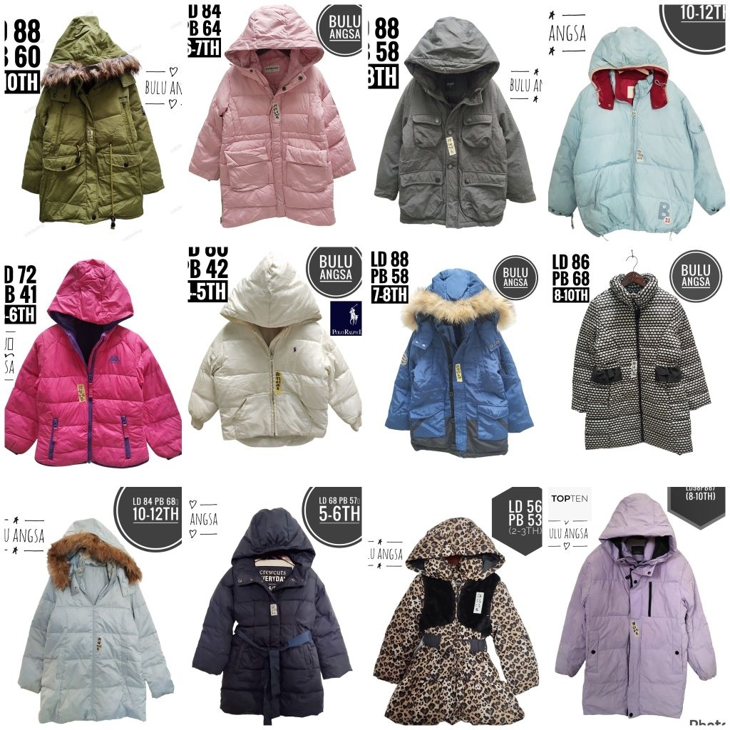 Jaket bulu angsa anak