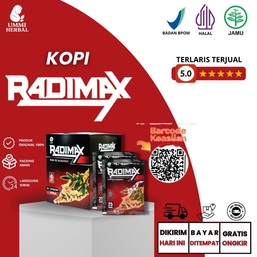 Kopi Radimax 1 Box Isi 10 Sachet Original