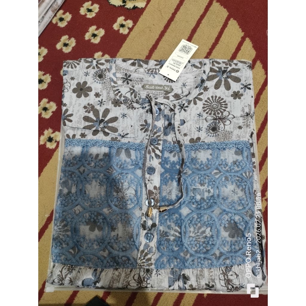 Midi dress salvina.ys ori motif bunga tile