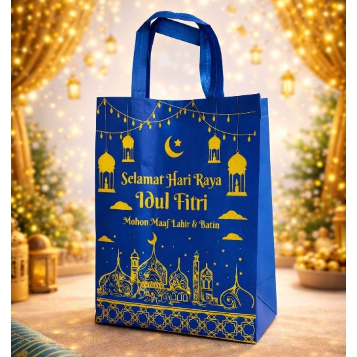 TAS PARCEL IDUL FITRI, TAS HAMPERS LEBARAN, Spunbond Goodie Bag Jumbo 30x40x15 Sembako Lebaran