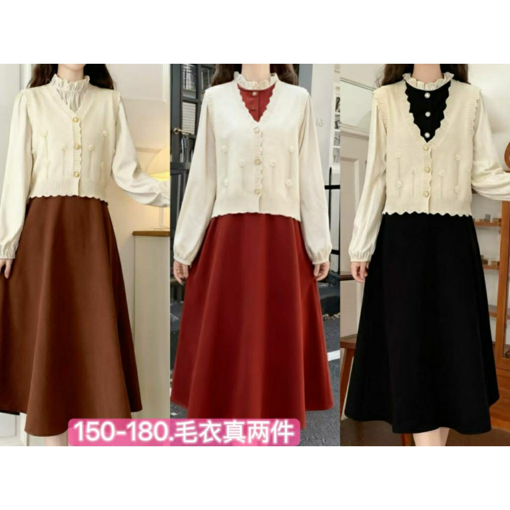 dress anak perempuan rompi import