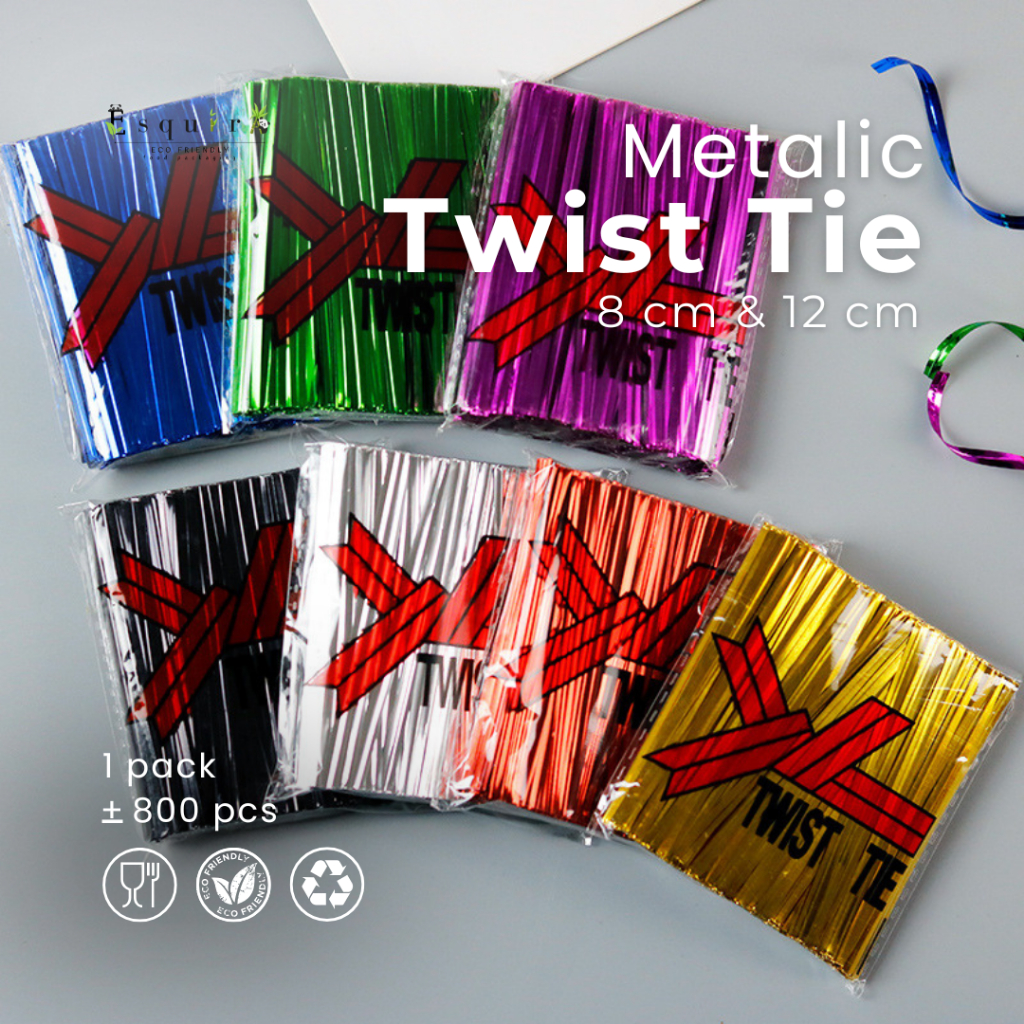(HEGO)Metalic Twist Ties / Kawat Pengikat Kemasan / ± 800 pcs