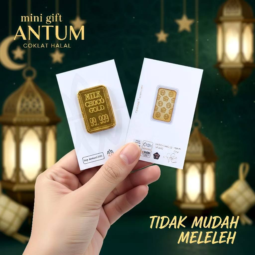 COKLAT ANTUM Emas Mini Lebaran Gift Souvenir Angpao Imlek Natal sovenir Seserahan Ulang Tahun Kondan