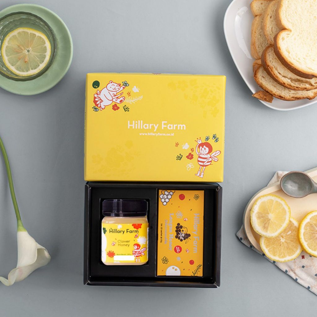 Hampers Clover Honey 250gr + Travel Pack Longan Honey