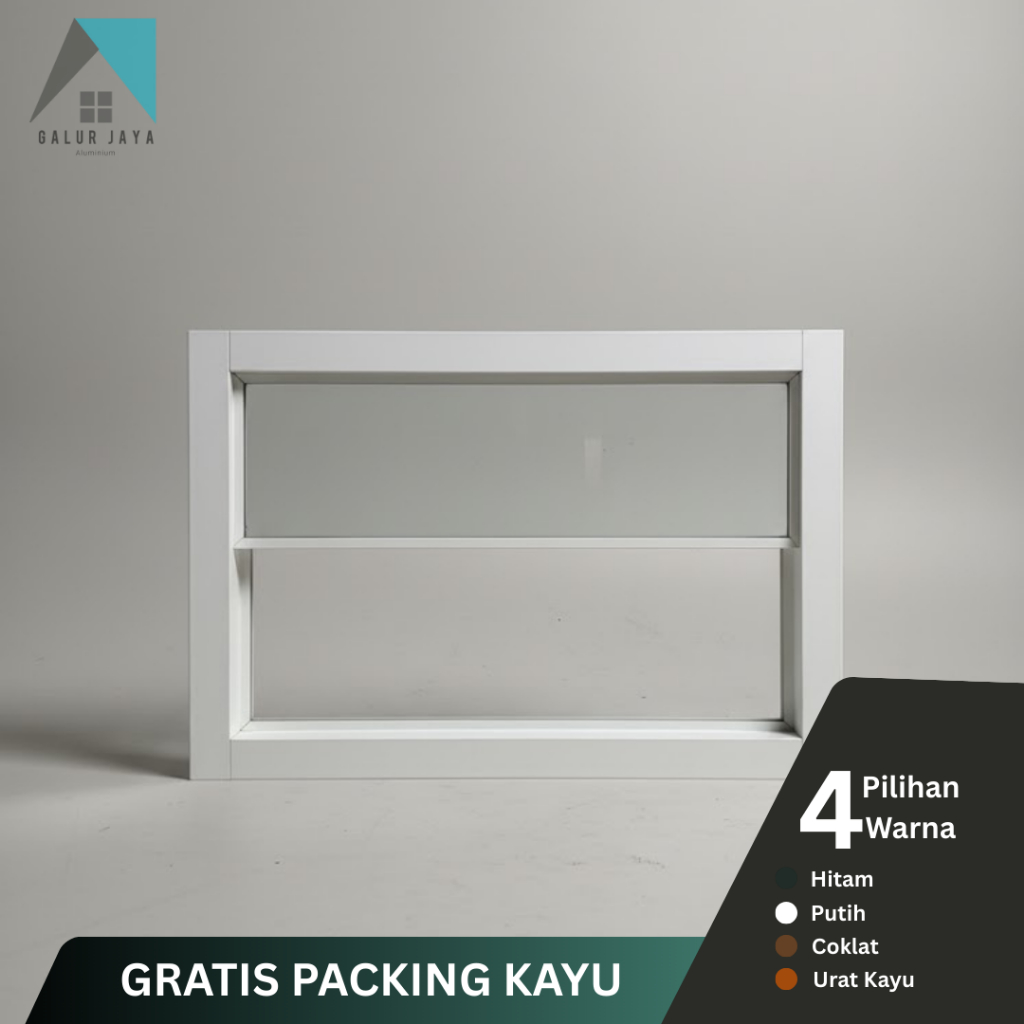 JENDELA ALUMINIUM BOVEN ZIGZAG T 40 x P 60 KASA NYAMUK
