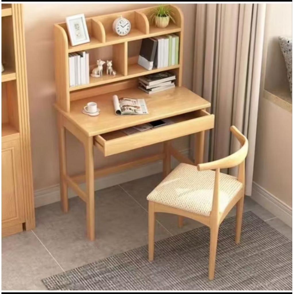 Meja Belajar Anak Minimalis Modern Kayu Jati