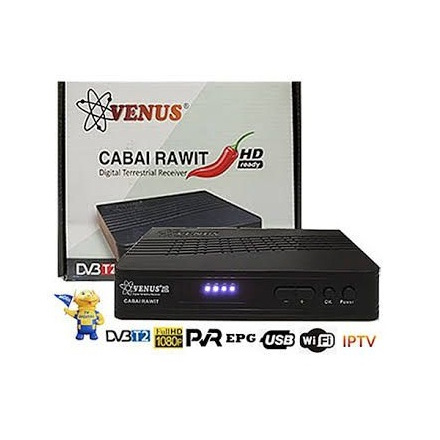 STB Set Top Box Venus Cabai Rawit TV Digital DVBT2 DVB T2 Bersetifikat