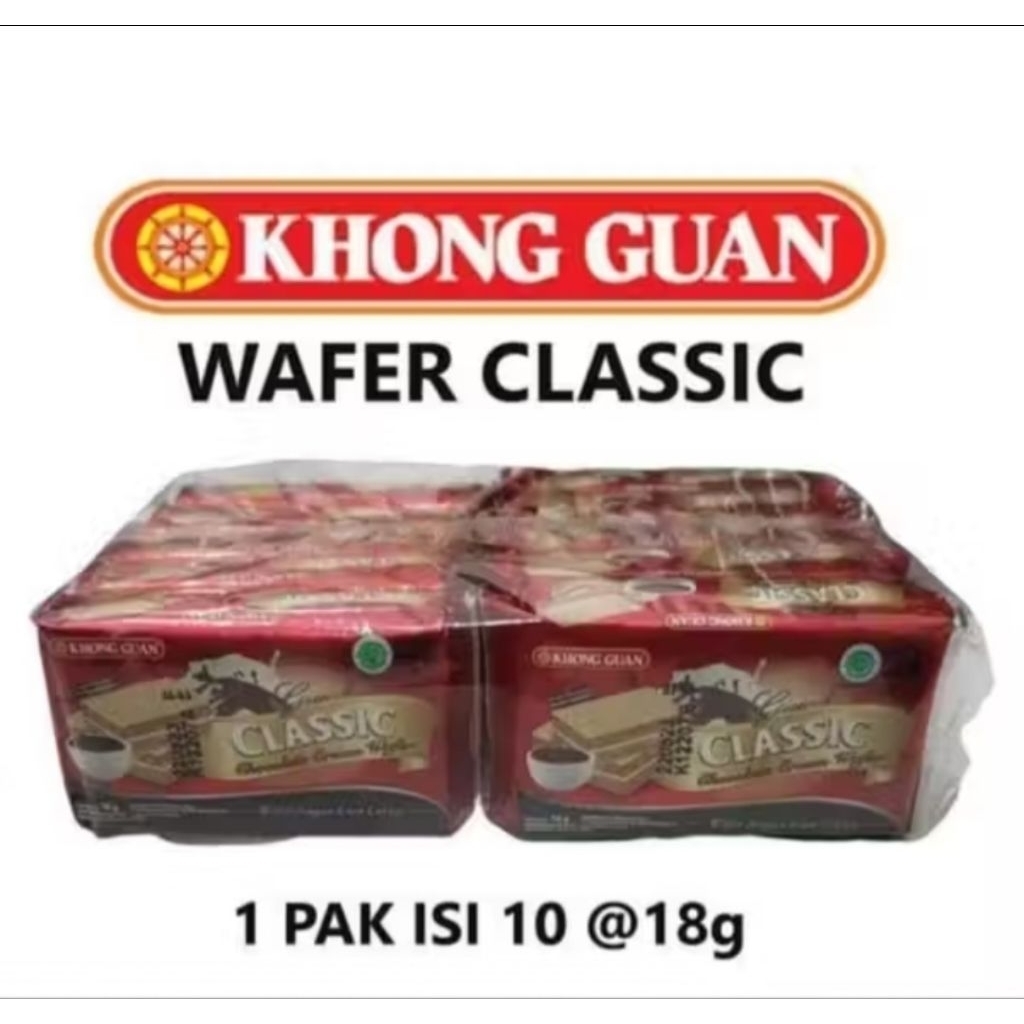 Khong Guan Wafer Renceng Kemasan Ekonomis 10 Pcs 18gr