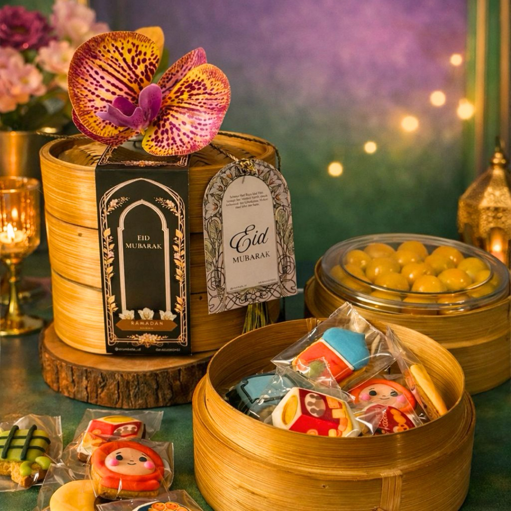 Dimsum Box EID Cookies Lebaran – (isi 2 toples) Kukis Lebaran / Kue Kering Idul Fitri / Icing Cookie