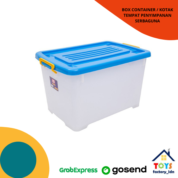 Container Plastik Tutup Serbaguna 30L 50L 75L 95L 125L 150L Box Plastik