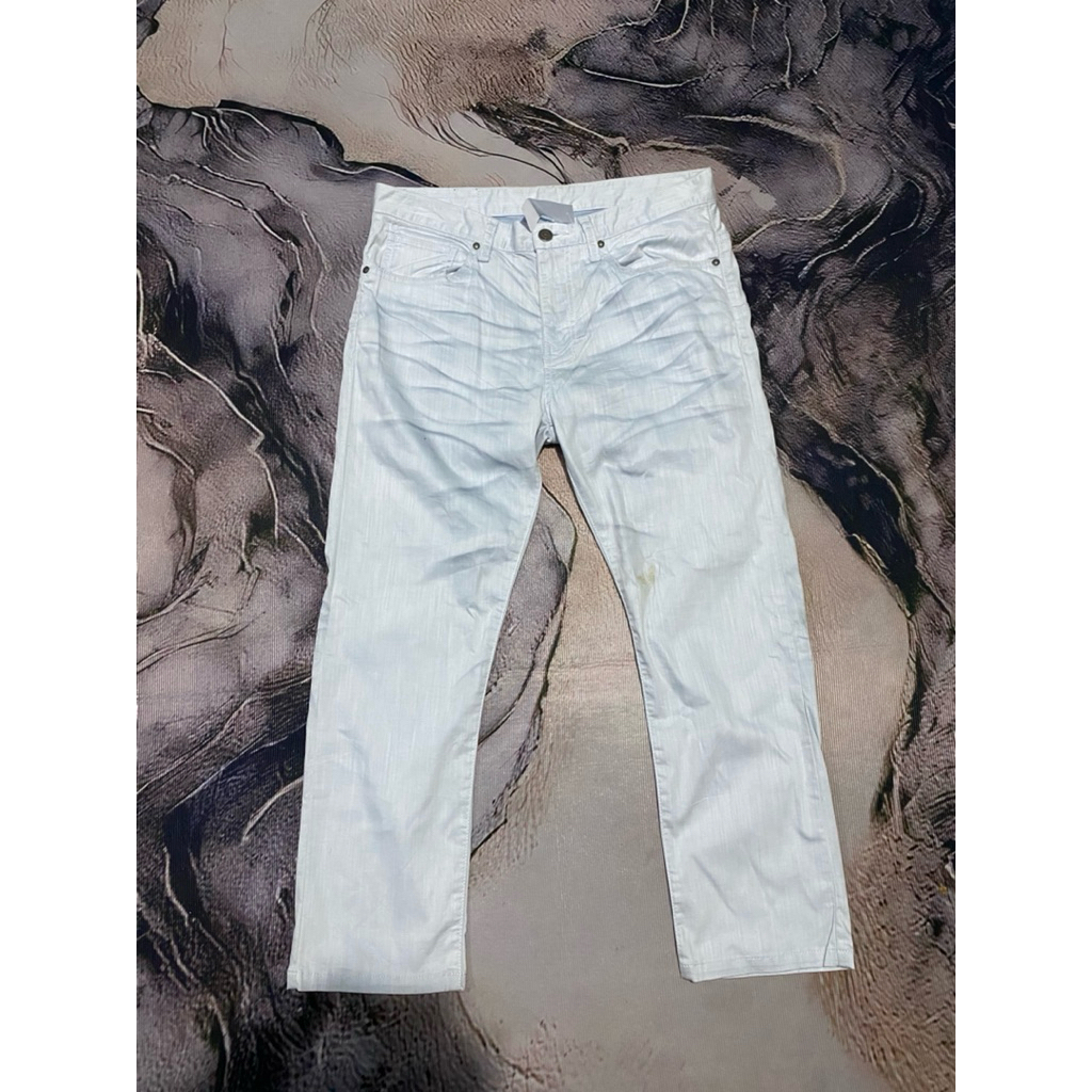 tornado mart stretch jeans white with pattern