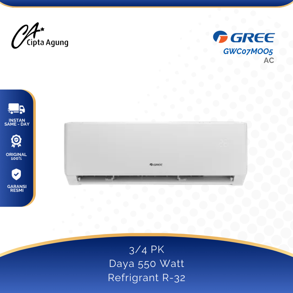 GREE AC STANDARD GREE 0.75 PK GWC-07MOO5S UNIT ONLY AC AIR CONDITIONER PENDINGIN RUANG GREE 3/4pk GW