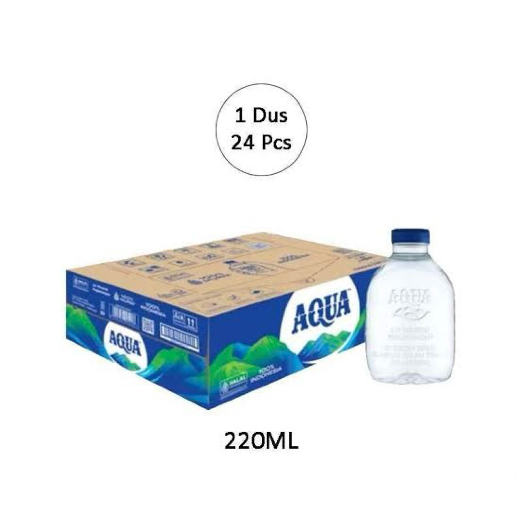 Aqua mini 220 ml botol bening