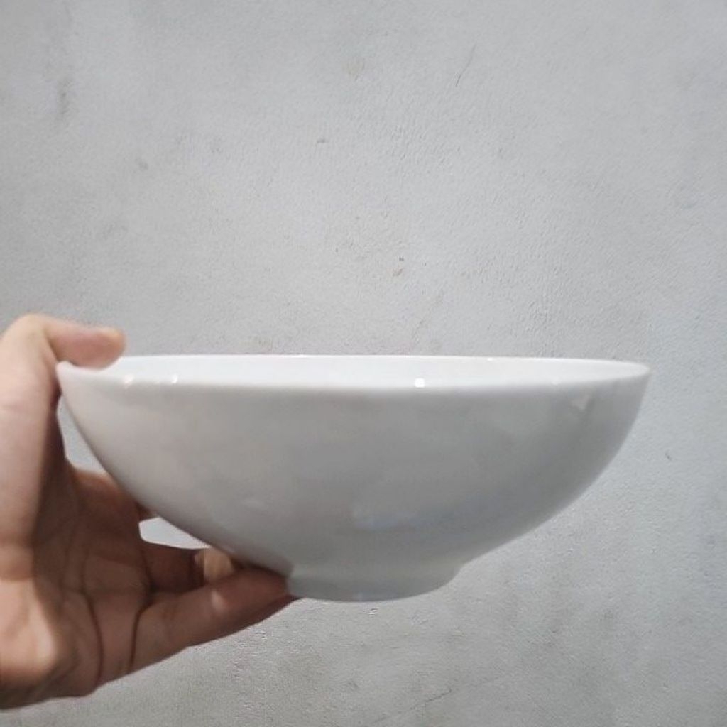 mangkok mie Zen 17,5cm noodle bowl salad bowl soup bowl keramik putih