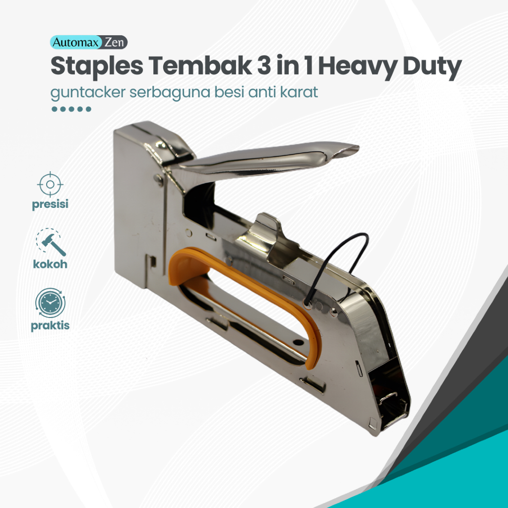 Stapler Tembak Tacker Staples untuk Dekorasi Wallpaper Jok Sofa Kayu - Alat Tembak Staples Besi