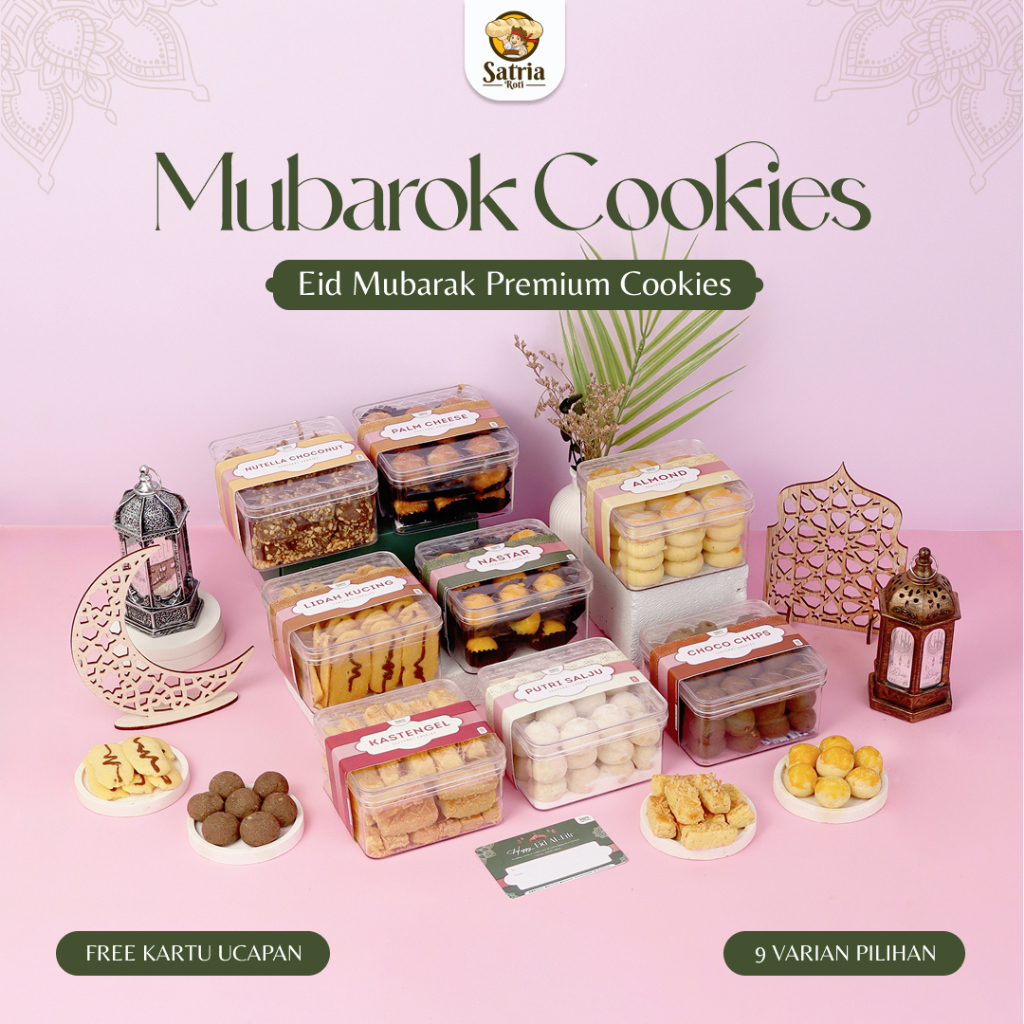 [SATRIA ROTI] Mubarok Cookies Premium Hampers Lebaran / Hampers Kue Kering / Parcel Idul Fitri / Par