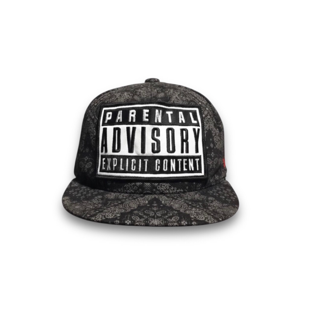 PARENTAL ADVISORY EXPLICIT CONTENT SNAPBACK CAP