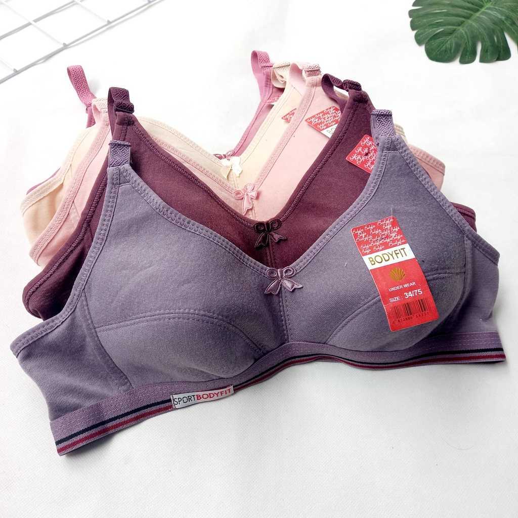 Bra Sport Bh Wanita Tanpa Kawat dan Busa BODY FIT