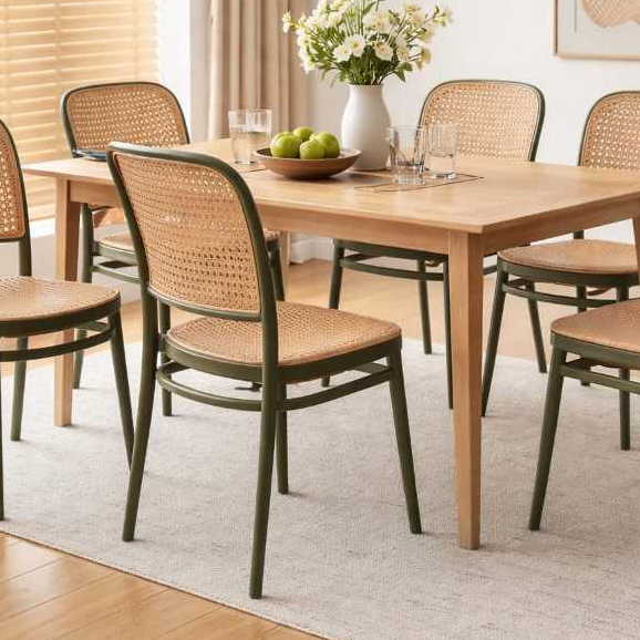 Kursi Rotan Plastik  5/10Pcs Kursi Anyam Rotan Sintetis Modern Ruang Serbaguna