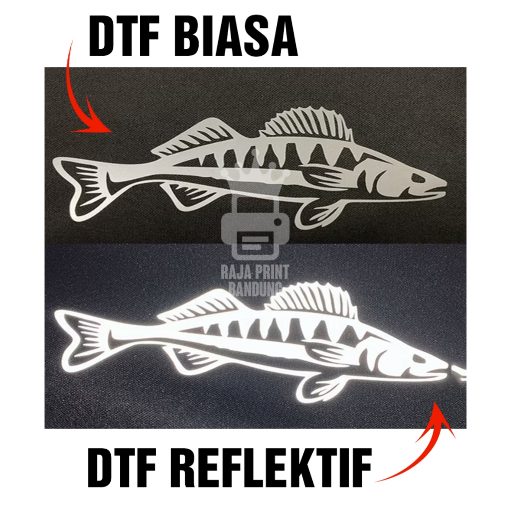 Sablon Kaos Reflektif DTF Menyala Reflective Meteran Sablon Digital Print (Bukan Polyflex)