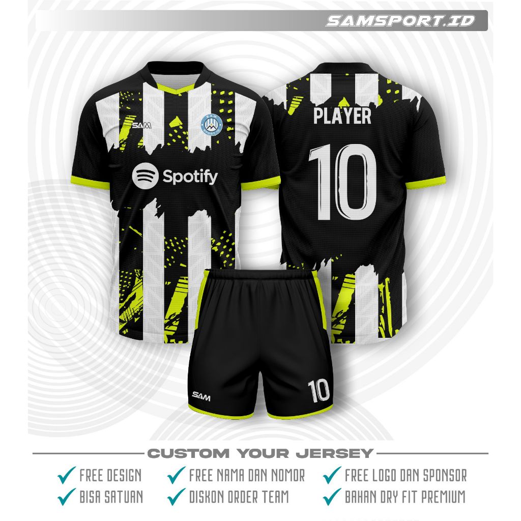Jersey Bola Custom/Jersey Custom Nama Sendiri/Jersey bola Custom Murah/Jersey Printing Futsal/Baju F