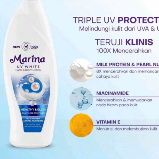 Body Lotion Marina White Biru