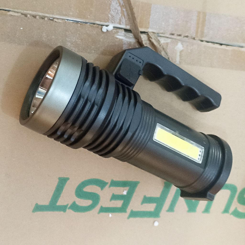 Senter LED Super Terang MIOSA MS-82005 Rechargeable Cas Ulang Tahan Air - Senter Outdoor COB Side Li