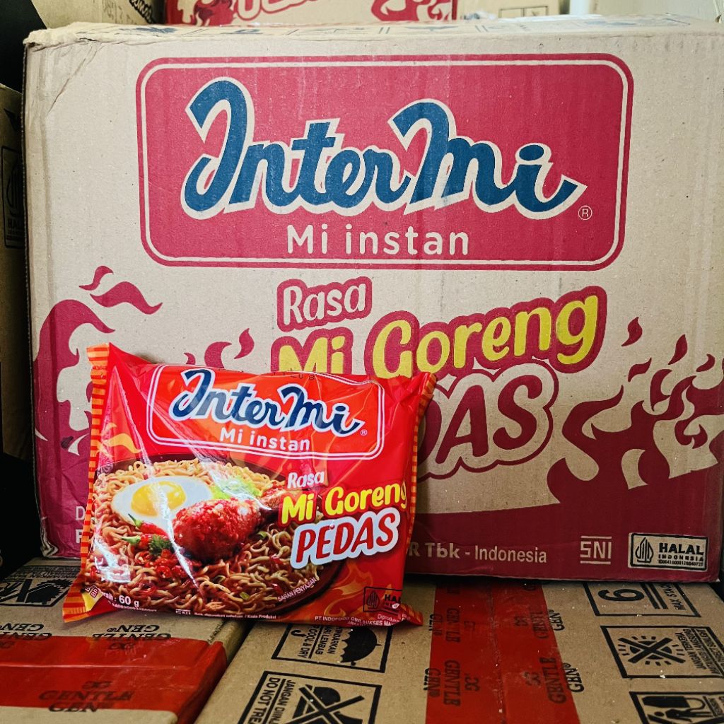 Intermi (1Dus 40pcs) Intermi Rasa Mie Goreng Pedas Mie Instan