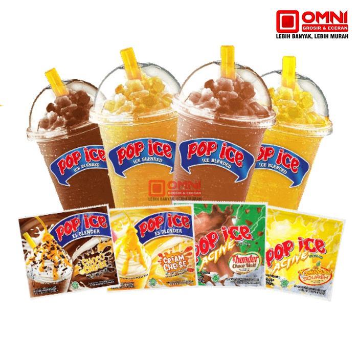 Pop Ice Active Thunder Choco Malt dan Tornado Squash 1 Renceng Isi 10 Minuman Unik dengan Variasi Ra