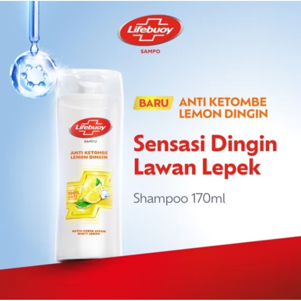 LIFEBUOY Shampoo Anti Ketombe Lemon Refresh n Cool 170ml