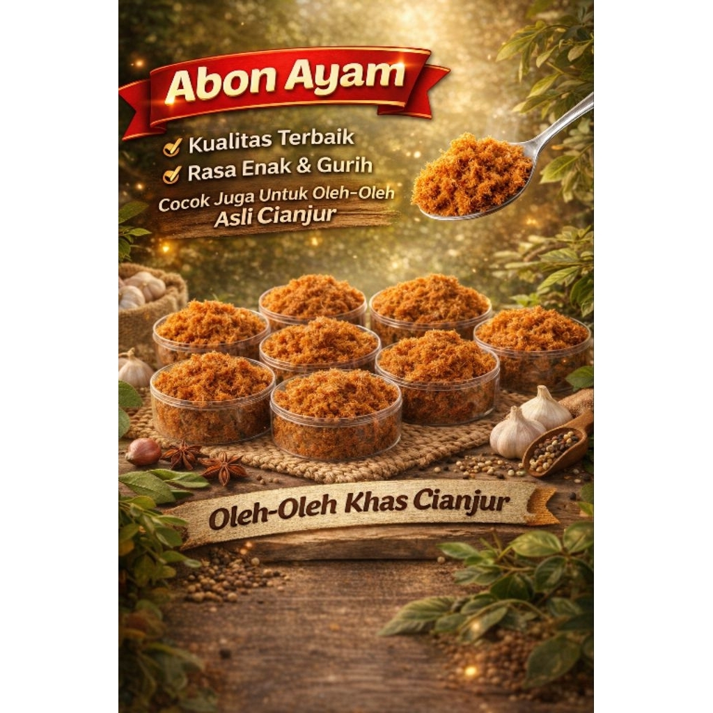 Abon Ayam Kering, Abon Ayam Original, Enak Gurih 100% Asli Daging Ayam