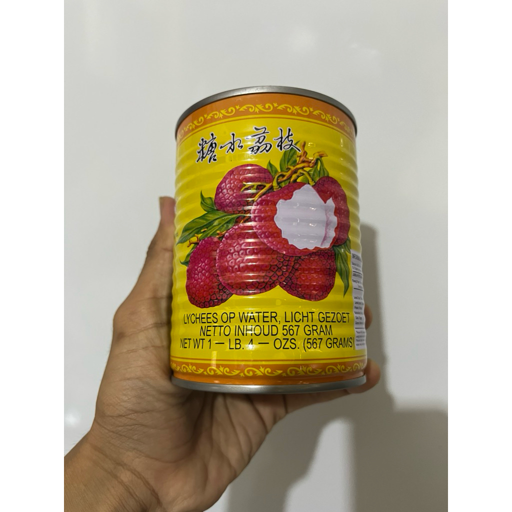 Leci Kaleng Sirup 567gr - Buah Leci Segar, Halal, Praktis
