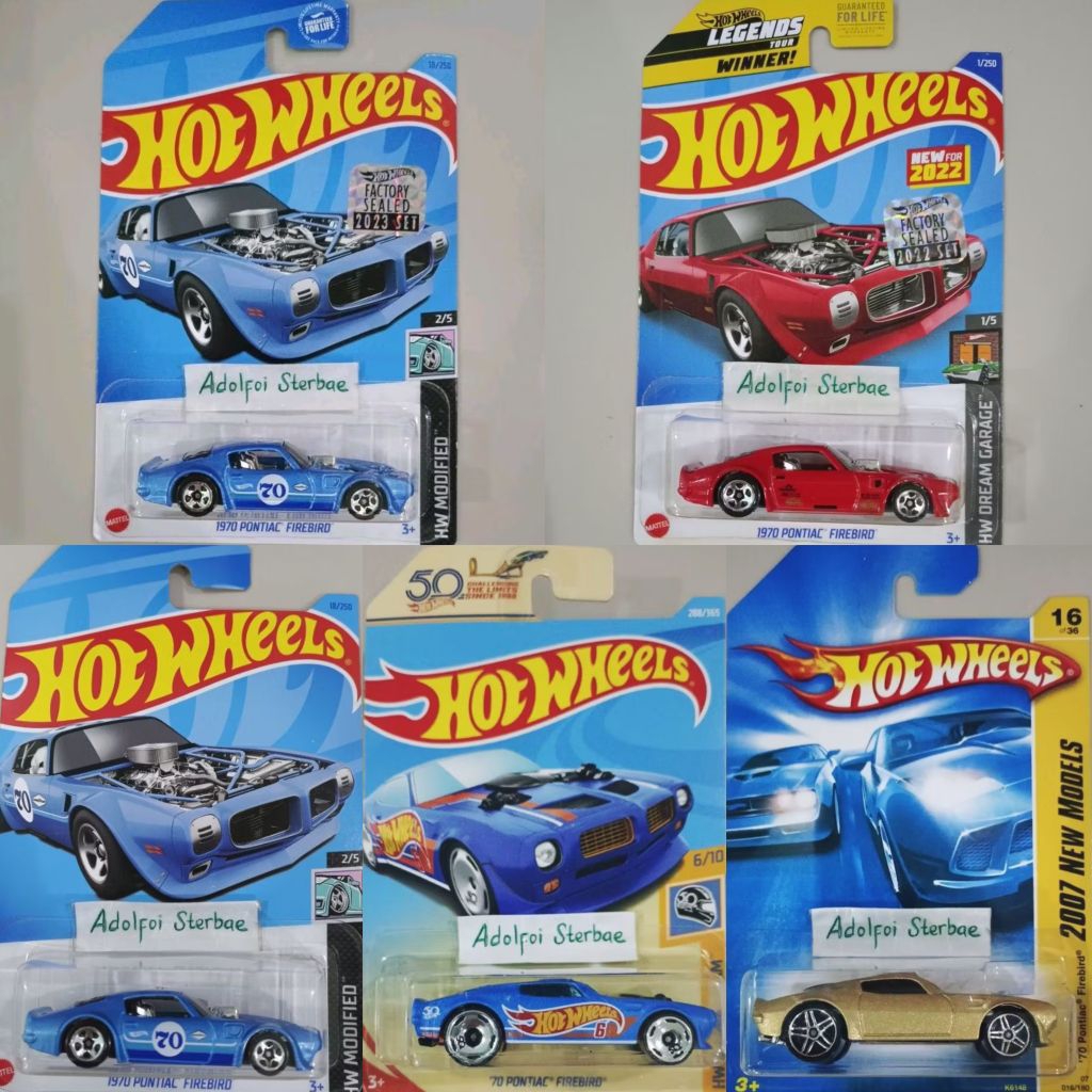 hotwheels hot wheels '70 1970 pontiac firebird hw 50 race team hw modified factory sealed 6 70 2007 