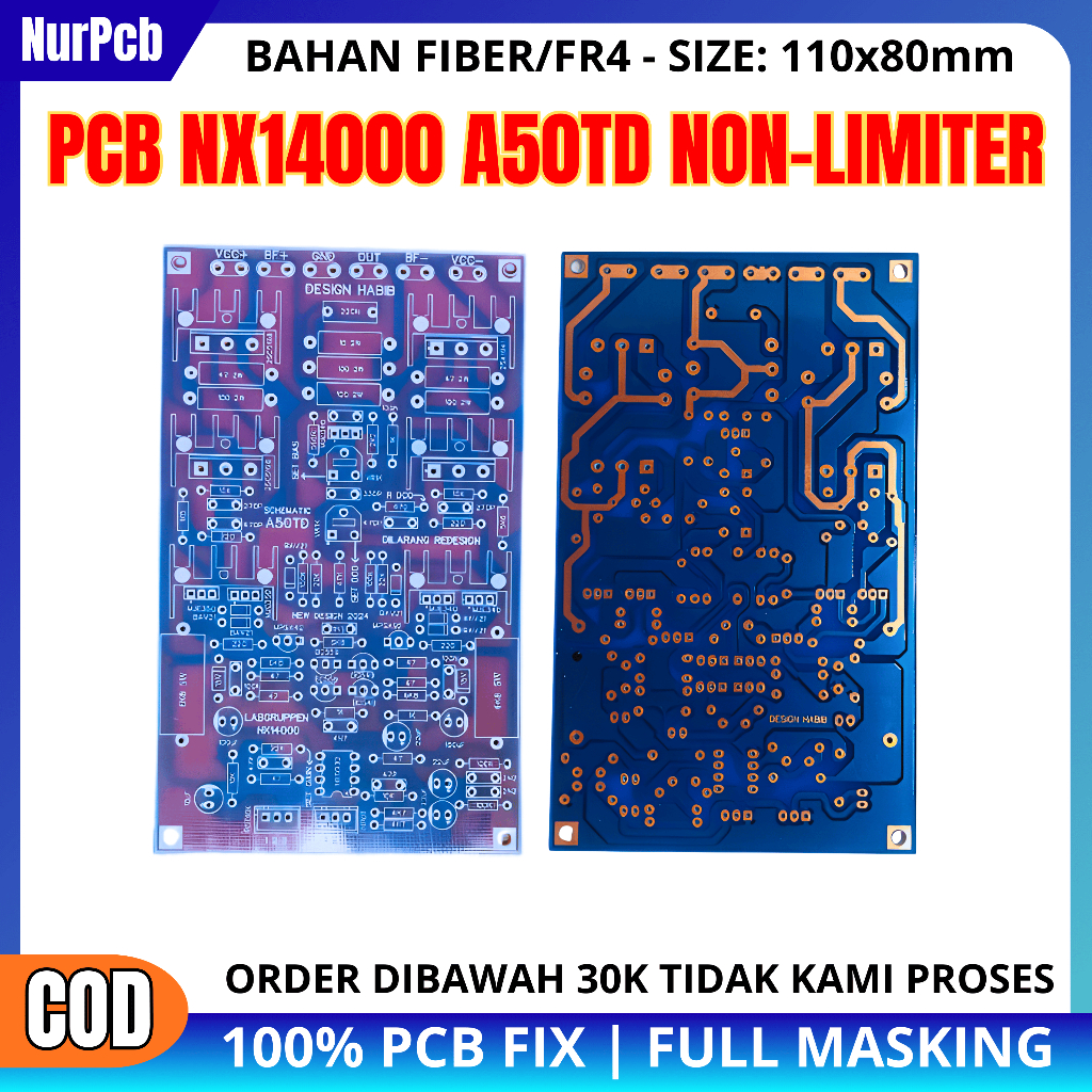 PCB Driver Power Amplifier NX14000 A50TD Mono 32-90VAC 11x8cm PA-051