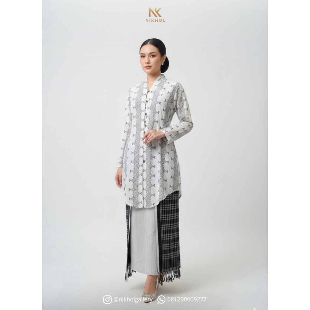 Set Atasan Batik & Bawahan Tenun Baduy Etnik NIKHOL