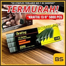 Isi Staples Manual Staples Tembak KRAFTIG 13/8mm 8mm Original Jok Motor Jok Mobil Sofa Funiture Kayu