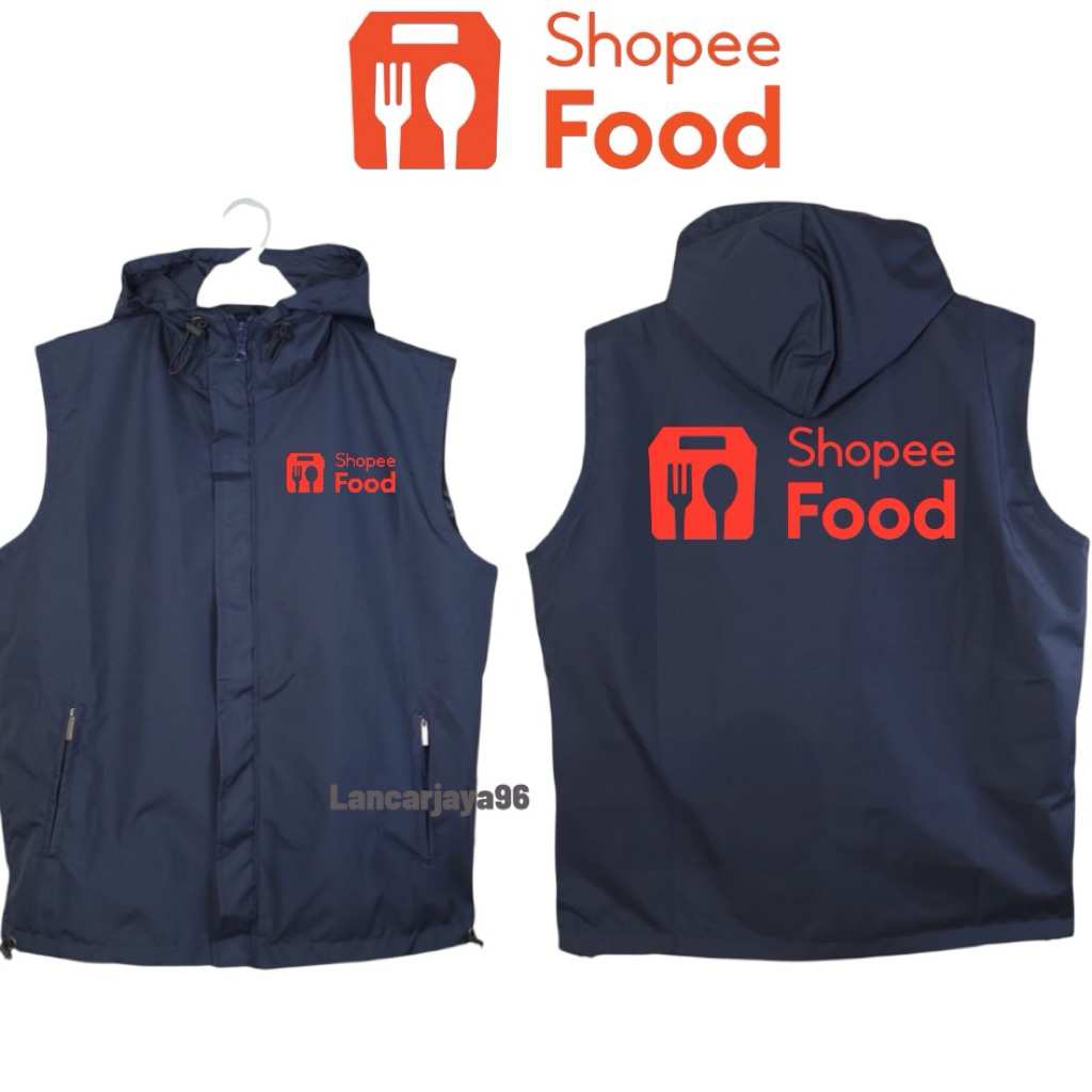 Jaket Rompi ShopeeFood Terbaru Rompi Parasut Polos