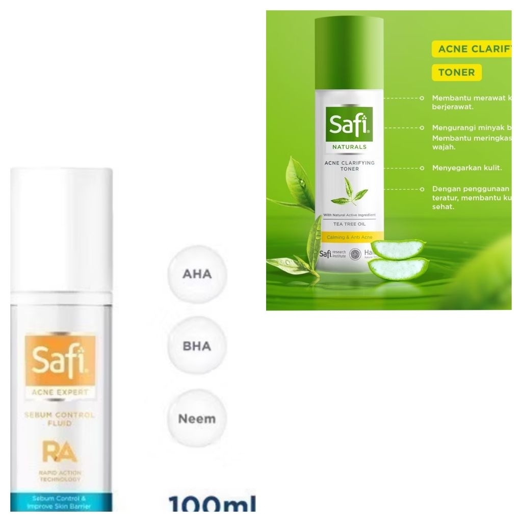 Safi NATURALS&ACNE EXPERT TONER& SERUM 100ML
